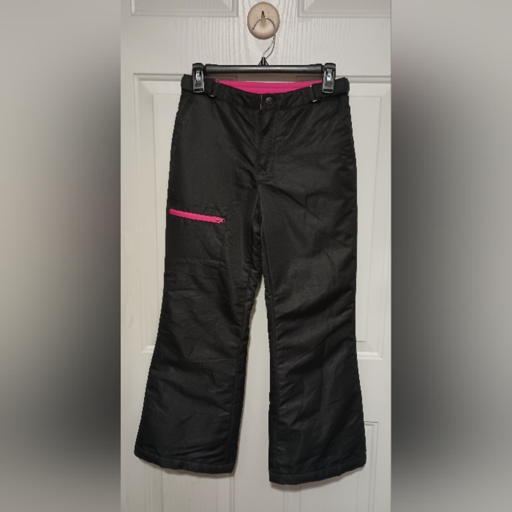 Swiss Tech Insulated Snow Ski Pants Bottoms Youth Girls 10 Black Pink